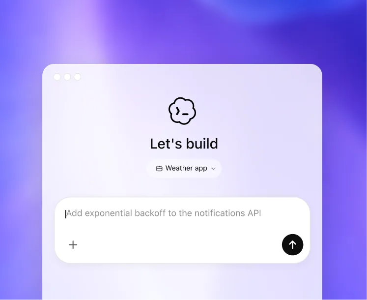 Codex app prompt interface
